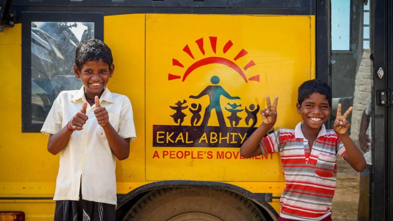La Fondation Ekal Vidyalaya œuvre pour l'alphabétisation et l'éducation en Inde rurale. (Avec l'aimable autorisation de la Fondation Ekal Vidyalaya)