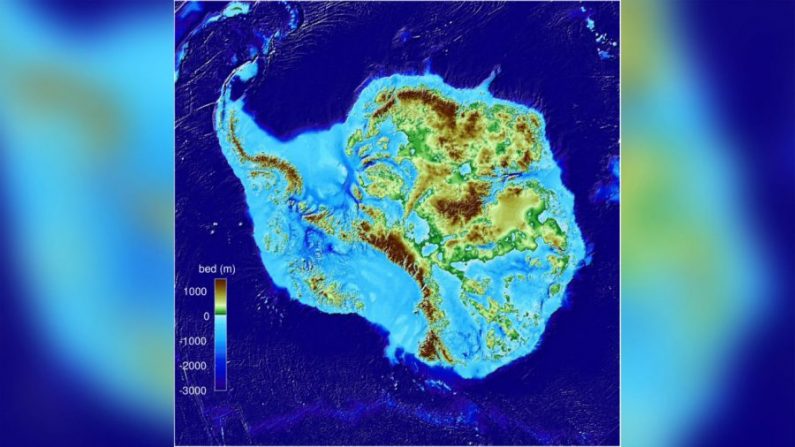 Le point le plus profond de la Terre qui a été découvert est indiqué sur une carte. (Photo: Avec l'aimable autorisation du Dr Mathieu Morlighem)