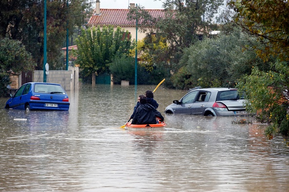 Inondations dans les Alpes-Maritimes. (Photo : VALERY HACHE/AFP via Getty Images)
