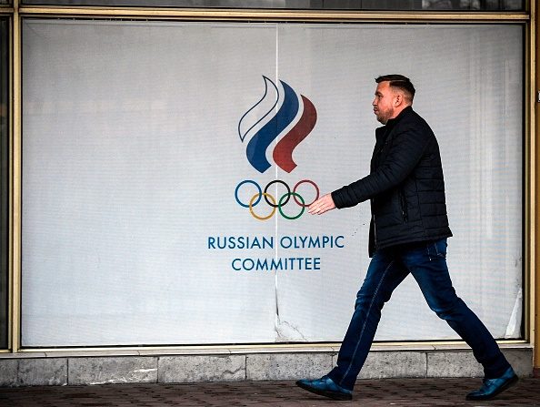 Siège du Comité Olympique Russe (COR) à Moscou. (Photo : ALEXANDER NEMENOV/AFP via Getty Images)