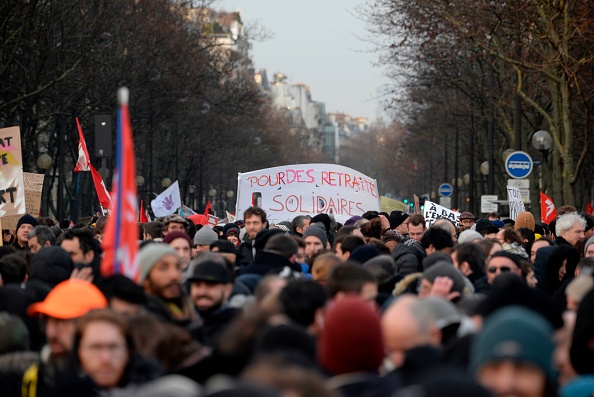 Grève contre la réforme des retraites, Paris le 10 décembre 2019. (Photo : AURORE MESENGE/AFP via Getty Images)