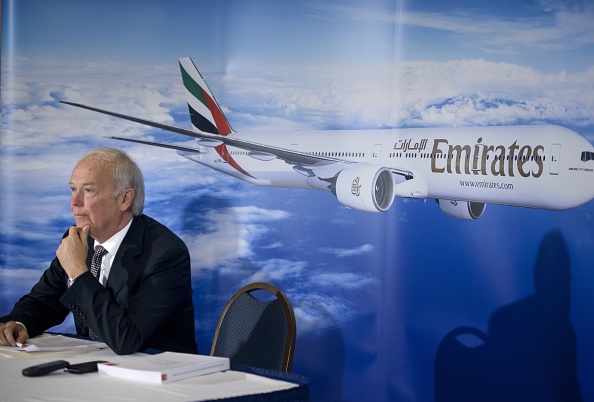 Le président de la compagnie aérienne Emirates, Tim Clark, démissionnera en juin 2020 après 16 ans à ce poste. (Photo : BRENDAN SMIALOWSKI/AFP via Getty Images)
