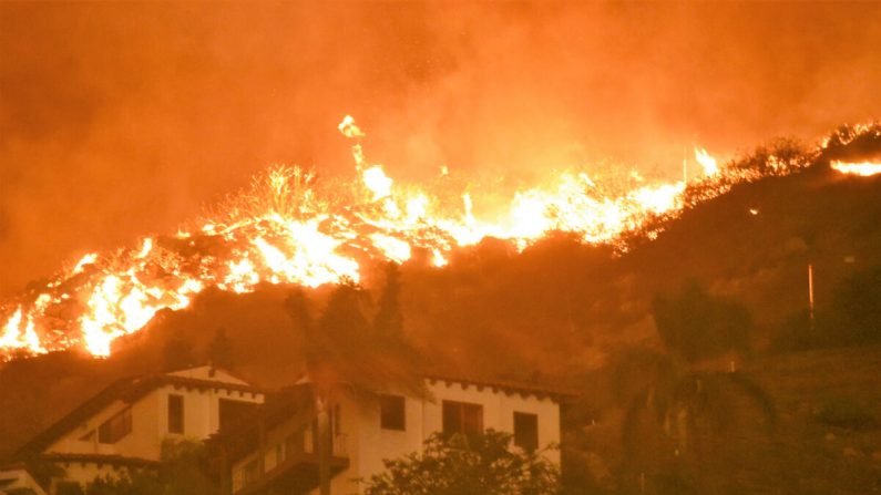L'incendie de Woosley brûle à Malibu, en Californie, en novembre 2018. (Gracieuseté de Kristin Crowley)