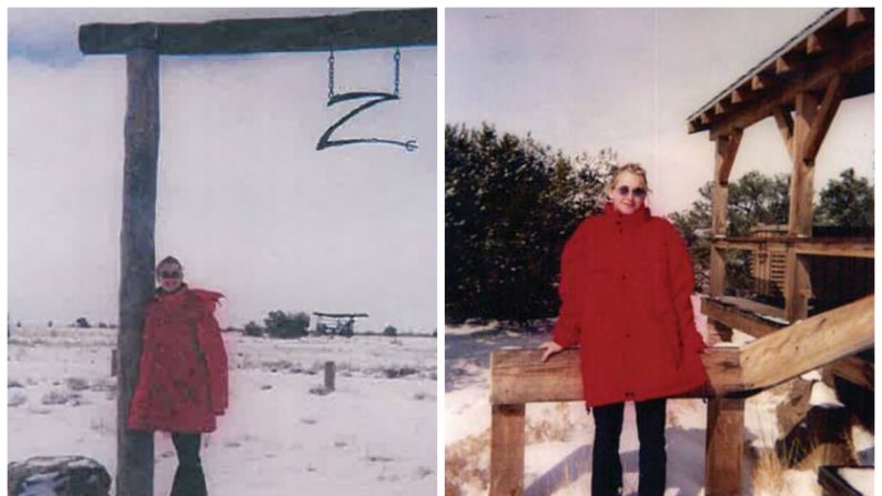 Virginia Roberts, maintenant Virginia Giuffre, au ranch Zorro de Jeffrey Epstein au Nouveau-Mexique, sur des photos. (U.S. District Court of the Southern District of Florida)