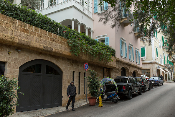 La maison de Carlos Ghosn à Ashrafieh le 31 décembre 2019 à Beyrouth, Liban. Ghosn, l'ancien président de Nissan, a fui l'assignation à résidence au Japon, où il attendait d'être jugé pour crimes financiers. (Photo : Jacob Russell/Getty Images)