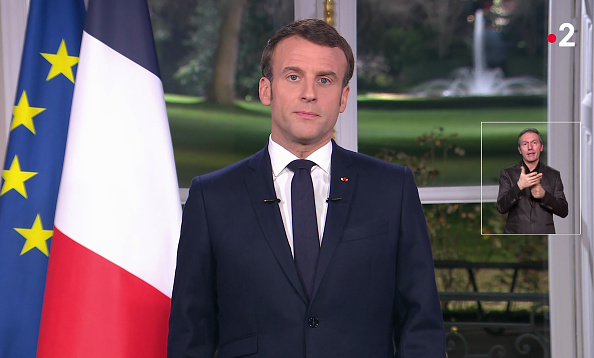 Le président Emmanuel Macron. (Photo : -/FRANCE 2/AFP via Getty Images)