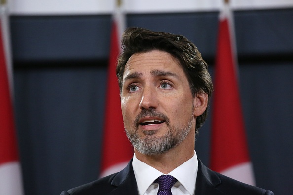 -Le Premier ministre canadien Justin Trudeau lors d'une conférence de presse le 9 janvier 2020 à Ottawa, Canada. Photo par DAVE CHAN / AFP via Getty Images.