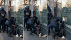 Vidéo d’un manifestant frappé au sol par un policier: une enquête judiciaire ouverte à Paris