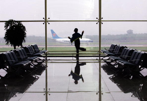 -Terminal n ° 2 de l'aéroport de Wuhan dans la province du Hubei, en Chine. Photo par China Photos / Getty Images.