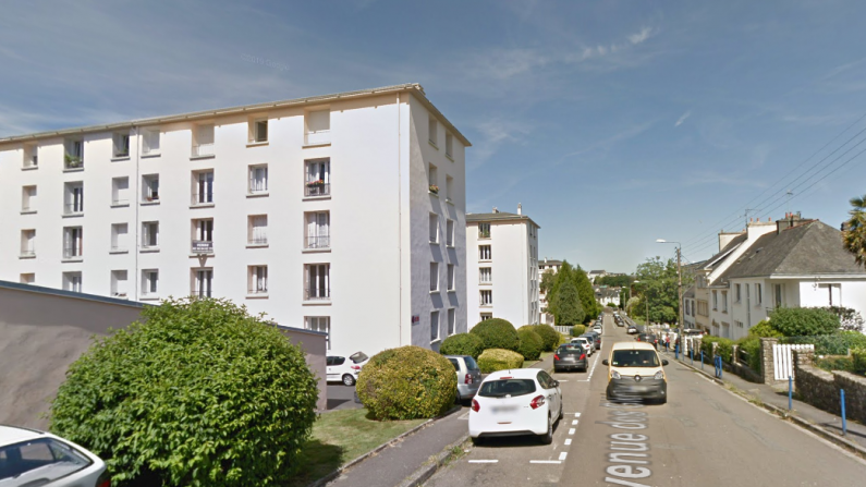 Un chien a été jeté de la fenêtre du 3e étage d'un immeuble de l'avenue des Glénan à Quimper (Finistère). (Capture d'écran/Google Maps)