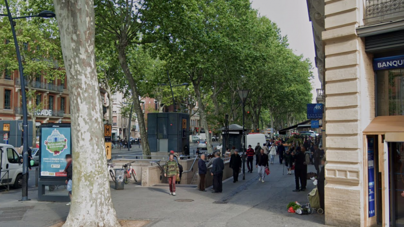 Capture d'écran Place Jeanne d'Arc à Toulouse (Google Maps)
