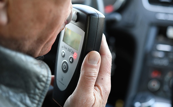 Véhicule équipé d'un dispositif appelé éthylotest anti-démarrage (AST).      (Photo : FRED TANNEAU/AFP via Getty Images)