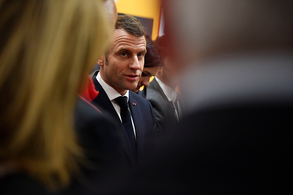 Le Président Emmanuel Macron au Salon de l'agriculture à Paris.      (Photo : JULIEN DE ROSA/AFP via Getty Images)