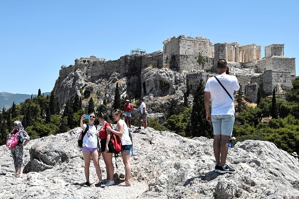 Le site archéologique de l'Acropole d'Athènes. (Photo : LOUISA GOULIAMAKI/AFP via Getty Images)