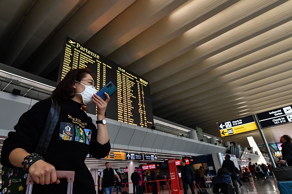 Aéroport de Fiumicino, à Rome. (Photo : TIZIANA FABI/AFP via Getty Images)