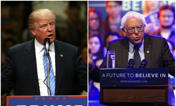 Le président Donald Trump et le sénateur Bernie Sanders (Spencer Platt et Darren Hauck/Getty Images)