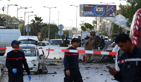 L'explosion qui a secoué Tunis aujourd'hui était un attentat visant l'ambassade américaine. (Photo : FETHI BELAID/AFP via Getty Images)