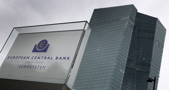 Le siège de la Banque centrale européenne (BCE) à Francfort-sur-le-Main. (Photo : DANIEL ROLAND/AFP via Getty Images)