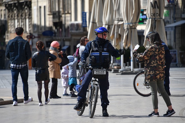Place de la Comédie, Montpellier, le 25 mars 2020. (PASCAL GUYOT/AFP via Getty Images)