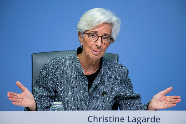 Christine Lagarde a fait l'objet de critiques pour sa communication hasardeuse autour de la gestion de la crise sanitaire. (Photo : Thomas Lohnes/Getty Images)
