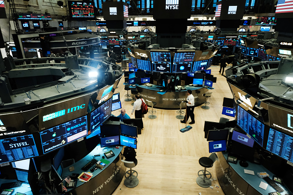 Le parquet de la Bourse de New York (NYSE) le 20 mars 2020 à New York. (Photo : Spencer Platt/Getty Images)