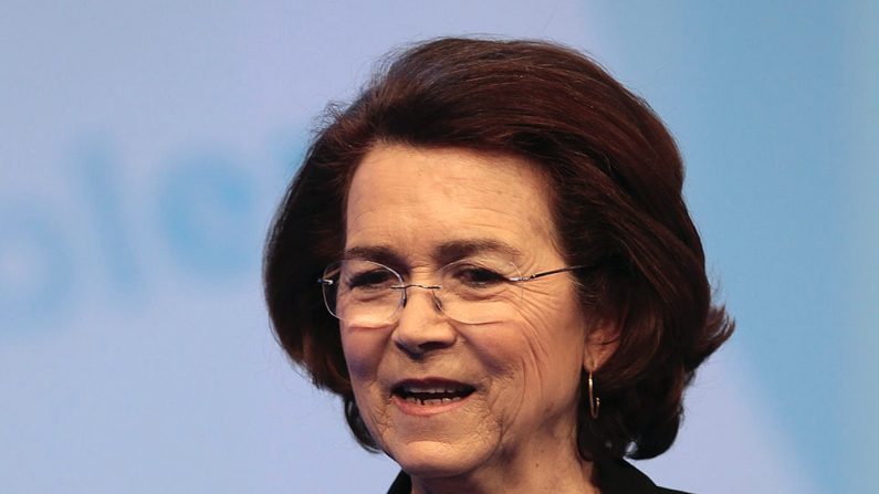 Mme Barzach, a été gynécologue de profession et membre du gouvernement de 1986 à 1988 lorsque Jacques Chirac était Premier ministre. Elle a également été présidente de l'Unicef France de 2012 à 2015.(JACQUES DEMARTHON/AFP via Getty Images)