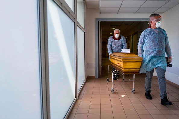 Hôpital de Mulhouse, dans l'est de la France, le 5 avril 2020. (Photo : SEBASTIEN BOZON/AFP via Getty Images)