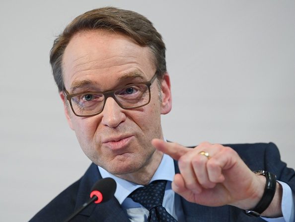 Le président de la Bundesbank allemande, Jens Weidmann, a promis de soutenir la BCE dans ses efforts pour répondre aux critiques de la cour suprême allemande. (Photo : ARNE DEDERT/DPA/AFP via Getty Images)