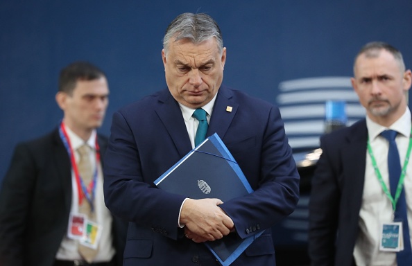 Le Premier ministre hongrois Viktor Orban arrive pour le deuxième jour d'un sommet spécial du Conseil européen à Bruxelles le 21 février 2020. (Photo : LUDOVIC MARIN/AFP via Getty Images)