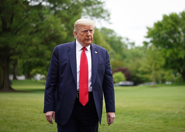 Le président américain Donald Trump répond au journaliste le 18 mai 2020, à Washington, DC. Photo de BRENDAN SMIALOWSKI / AFP via Getty Images.