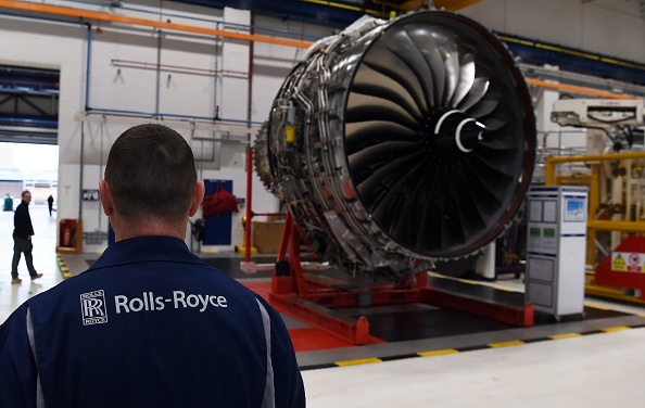 Les moteurs Trent XWB de Rolls Royce de l'usine Rolls Royce de Derby, dans le centre de l'Angleterre.  (Photo : PAUL ELLIS/AFP via Getty Images)