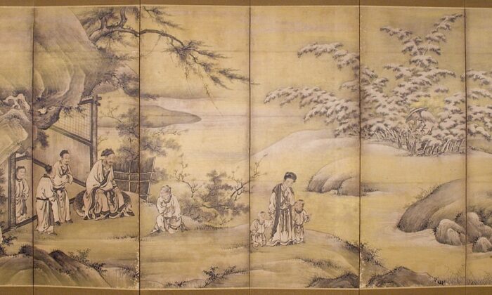 "Scènes des 24 Paragons de la piété filiale" de l'artiste japonais Kano Motonobu. Musée d'art d'Indianapolis. (Domaine public)