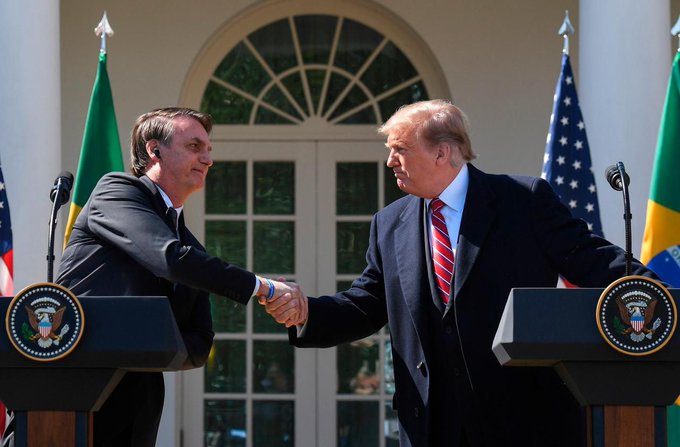 Le Président Donald Trump et le Président Jair Bolsonaro. (Photo : Mark Wilson/Getty Images)