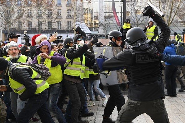"Gilets jaunes" en décembre 2018 à Paris.     (Photo : ALAIN JOCARD/AFP via Getty Images)