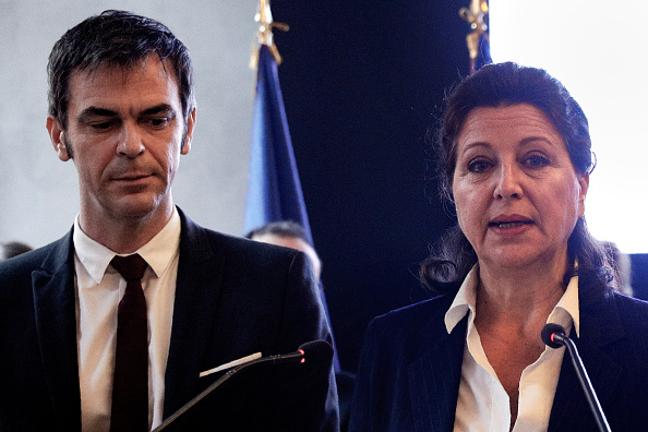 Les ministres de la Santé Agnès Buzyn et Olivier Véran. (Photo :  GEOFFROY VAN DER HASSELT/AFP via Getty Images)
