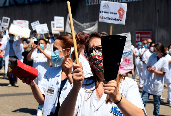Manifestation du personnel soignants à Paris. Mai 2020. (Photo : ALAIN JOCARD/AFP via Getty Images)