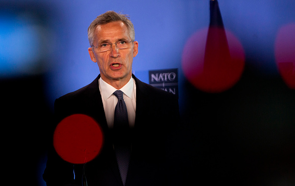 Le secrétaire général de l'OTAN, Jens Stoltenberg, s'exprime lors d'une conférence de presse au siège de l'OTAN à Bruxelles le 26 juin 2020. (Photo : VIRGINIA MAYO/POOL/AFP via Getty Images)