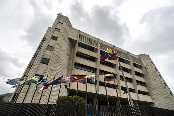 Le siège de la Cour suprême de justice de Caracas, Mme Alfonzoa été nommé à la tête du CNE, bien que sanctionné par Otawa. Photo LUIS ROBAYO / AFP via Getty Images.