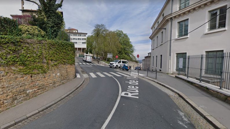 Rue de l'Antiquaille où a eu lieu le drame dans le 5e arrondissement de Lyon (Google Maps)