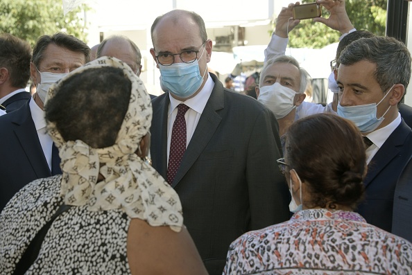 Le Premier ministre Jean Castex en visite à Nice le 25 juillet 2020. (YANN COATSALIOU/AFP via Getty Images)