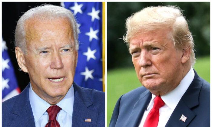 Le candidat démocrate à la présidence Joe Biden (Mandel Ngan/AFP via Getty Images) et le président actuel Donald Trump (Samira Bouaou/Epoch Times)