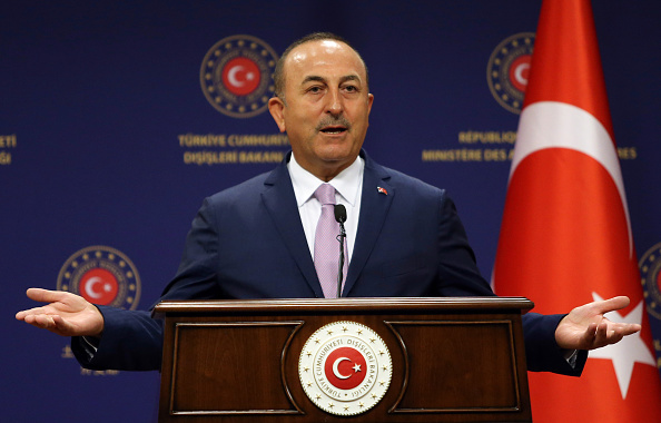 Le chef de la diplomatie turque Mevlüt Cavusoglu. (Photo : ADEM ALTAN/AFP via Getty Images)