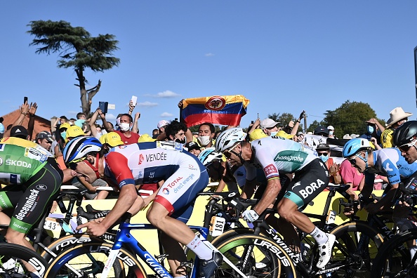 Étape du Tour de France entre Châtelaillon-Plage et Poitiers le 9 septembre 2020. (Photo MARCO BERTORELLO/AFP via Getty Images)