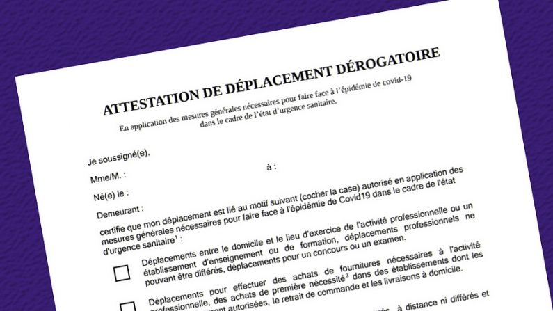 Attestation de déplacement dérogatoire : https://www.interieur.gouv.fr/Actualites/L-actu-du-Ministere/Attestations-de-deplacement