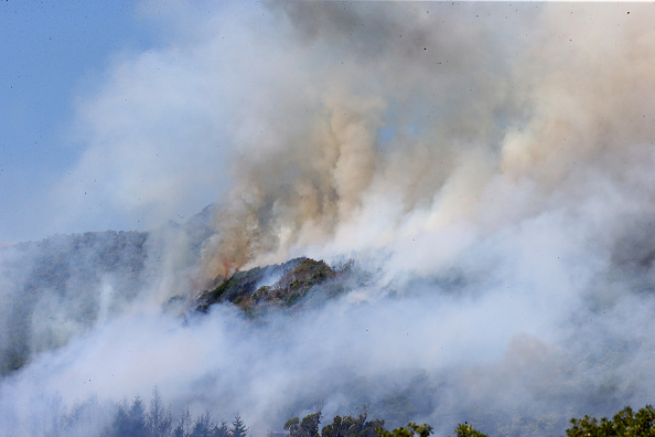 -Les incendies sont relativement communs dans l'île du Sud à cette période de l'année, ici l’intensité était particulièrement féroce. Photo par Evan Barnes / Getty Images.