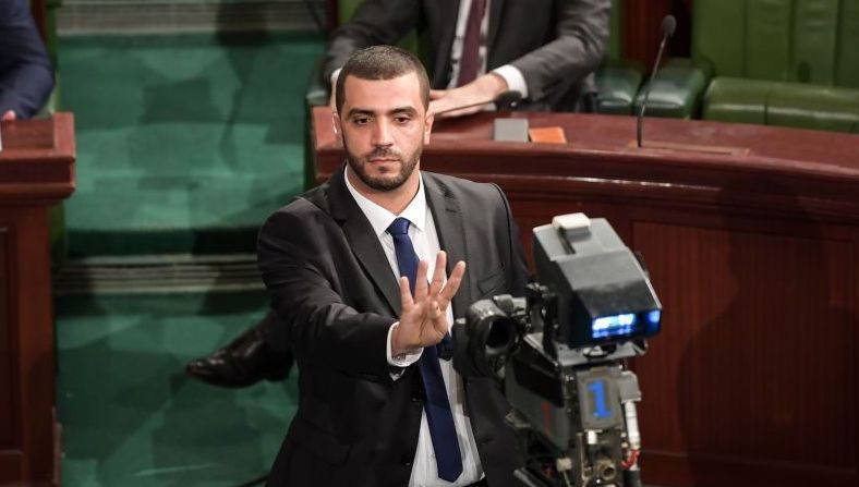 Le député islamiste Rached Khiari à l’Assemblée tunisienne en décembre dernier (FETHI BELAID/AFP via Getty Images)