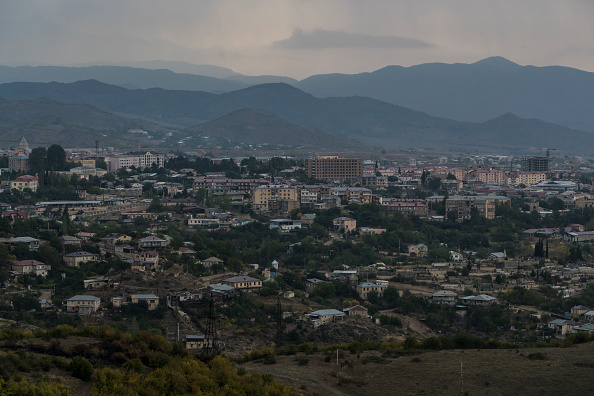 - La ville de Stepanakert, situé dans le Haut-Karabakh, l'Azerbaïdjan conteste le Haut-Karabakh, contrôlée par les Arméniens de souche depuis un cessez-le-feu en 1994. Photo par Brendan Hoffman / Getty Images.