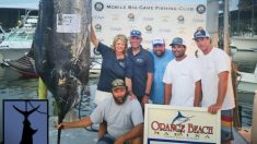 Une femme pêche un « monstre » de 386 kilos dans le golfe du Mexique, établissant un record d’État du plus gros poisson