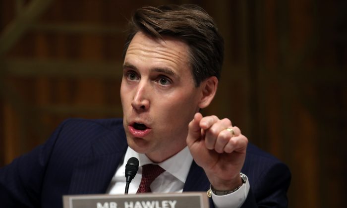 Le sénateur Joshua Hawley à Washington le 1er mai 2019. (Win McNamee/Getty Images)