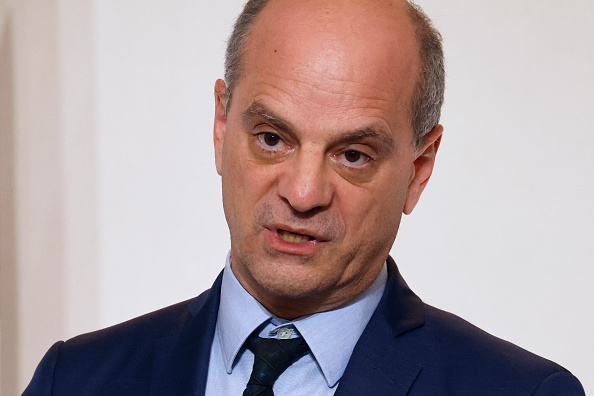 Le ministre de l'Éducation nationale  Jean-Michel Blanquer. (Photo : LUDOVIC MARIN/AFP via Getty Images)